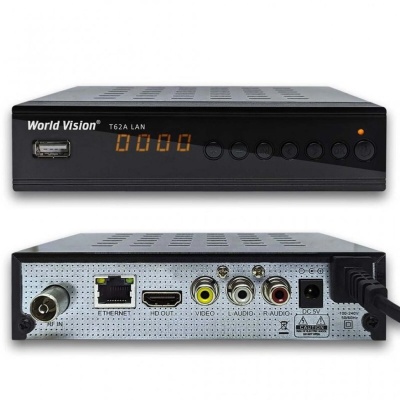 Цифровая приставка World Vision T62A LAN DVB-C/T2 (Уценка)